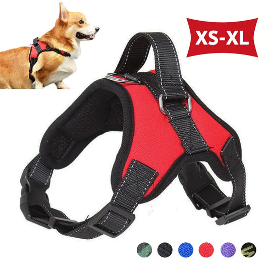 Saddle Dog Harness. Reflective Adjustable Pet Harness.  Available in Small, Medium, Large, X Large.