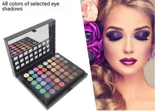 Versatile 78-Color Makeup Set: Eye Shadow, Blush, Lip Gloss, Shading Powder, Lipstick, and more!